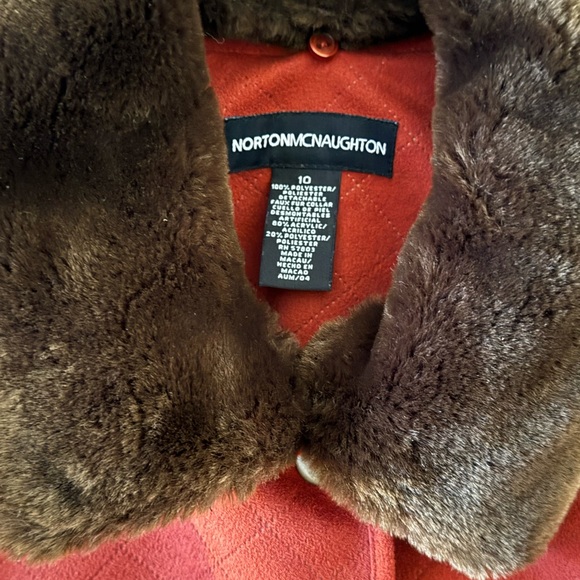 {Norton McNaughton}-Size: 10-Faux Suede Quilted Print Barn Jacket - Picture 2 of 3